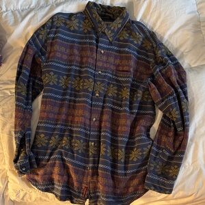 The Territory Ahead Blue and Gold Floral Shirt